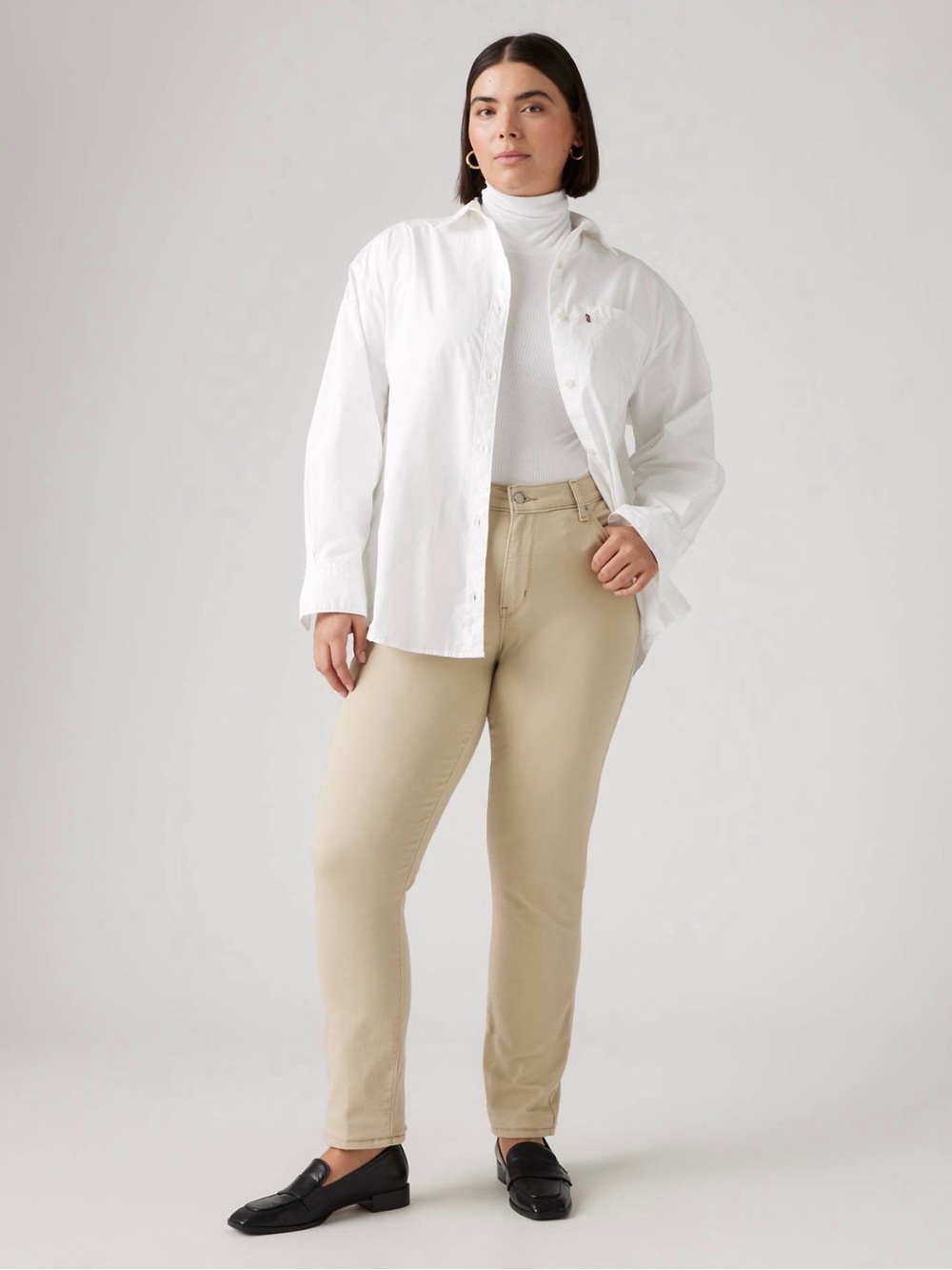 Levi's Classic Straight Tan Khaki Pants Women's Size W33 L30 (16M)